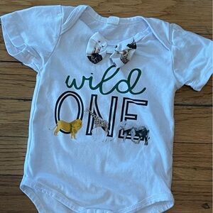 Wild One White Baby Onesie